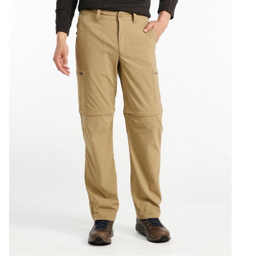LL Bean Men's 42/34 Water-Resistant Cresta Hiking Zip-Off Pants, New no tag